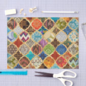 Marokkaanse kleurrijke gouden koele patroon decoup tissuepapier (Craft)