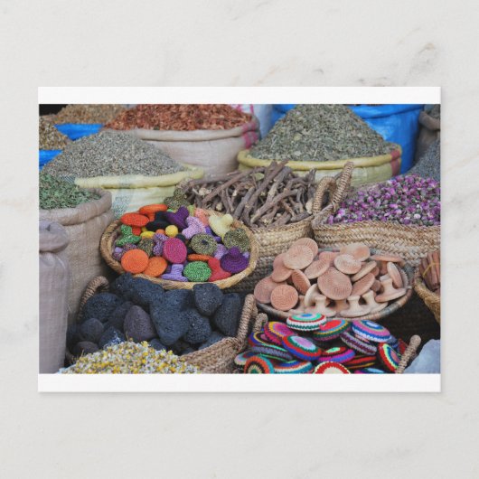 Marokkaanse kruiden en specerijen briefkaart (Voorkant)