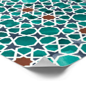 Marokkaanse kunst geometrisch patroon poster (Hoek)