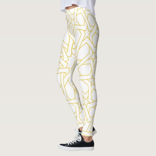 Marokkaanse kunst in goudkleur leggings (Links)