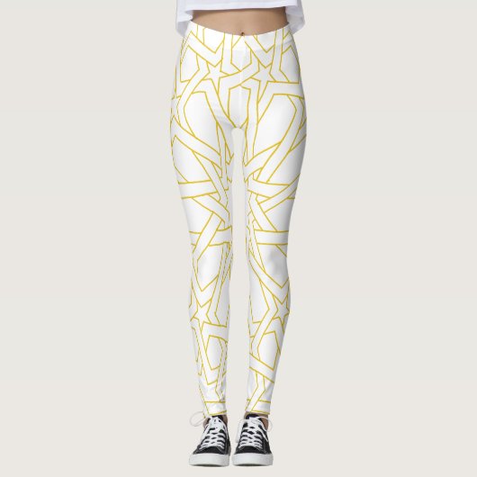 Marokkaanse kunst in goudkleur leggings (Voorkant)