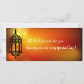 Marokkaanse lantaarn boarding Pass Wedding Invitat Kaart (Achterkant)