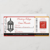 Marokkaanse lantaarn boarding Pass Wedding Invitat Kaart (Voorkant)