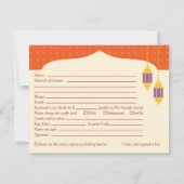 Marokkaanse Lantaarn Fundraiser Gala RSVP-kaart RSVP Kaartje (Achterkant)