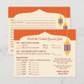 Marokkaanse Lantaarn Fundraiser Gala RSVP-kaart RSVP Kaartje (Voorkant / Achterkant)