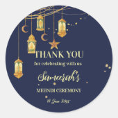 Marokkaanse lantaarns sterrenhemel gepersonaliseer ronde sticker (Voorkant)