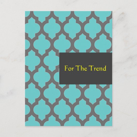 Marokkaanse Lattice - Briefkaart Turquoise (Voorkant)