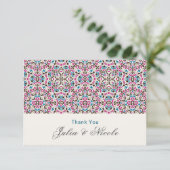 Marokkaanse lattice geometrische mandala bruiloft (Staand voorkant)