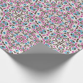 Marokkaanse lattice geometrische mandala bruiloft cadeaupapier (Hoek)