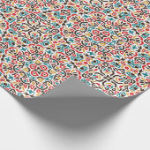 Marokkaanse lattice geometrische mandala bruiloft cadeaupapier (Hoek)