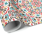 Marokkaanse lattice geometrische mandala bruiloft cadeaupapier (Rol Hoek)