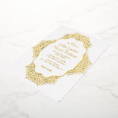 Marokkaanse lattice geometrische mandala bruiloft folie uitnodiging (Gedraaid)