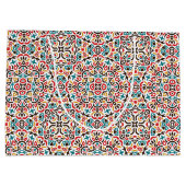 Marokkaanse lattice geometrische mandala bruiloft groot cadeauzakje (Achterkant)