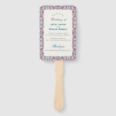 Marokkaanse lattice geometrische mandala bruiloft handwaaier (Voorkant)