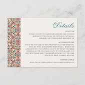 Marokkaanse lattice geometrische mandala bruiloft informatiekaartje (Voorkant)