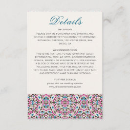 Marokkaanse lattice geometrische mandala bruiloft informatiekaartje