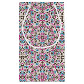 Marokkaanse lattice geometrische mandala bruiloft klein cadeauzakje (Achterkant)