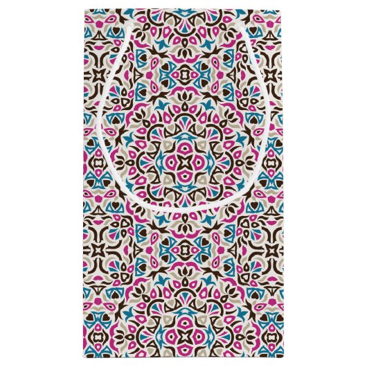 Marokkaanse lattice geometrische mandala bruiloft klein cadeauzakje (Achterkant)