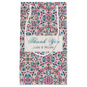 Marokkaanse lattice geometrische mandala bruiloft klein cadeauzakje (Voorkant)