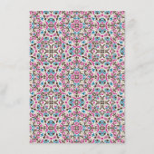 Marokkaanse lattice geometrische mandala bruiloft menu (Achterkant)