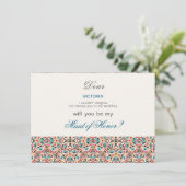 Marokkaanse lattice geometrische mandala bruiloft menu (Staand voorkant)