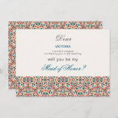 Marokkaanse lattice geometrische mandala bruiloft menu (Voorkant / Achterkant)