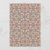 Marokkaanse lattice geometrische mandala bruiloft menu (Achterkant)