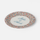 Marokkaanse lattice geometrische mandala bruiloft papieren bordje (Gekanteld)