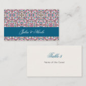 Marokkaanse lattice geometrische mandala bruiloft plaatskaartje (Voorkant / Achterkant)