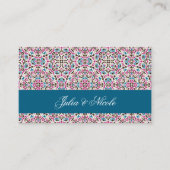 Marokkaanse lattice geometrische mandala bruiloft plaatskaartje (Voorkant)