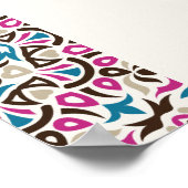 Marokkaanse lattice geometrische mandala bruiloft poster (Hoek)