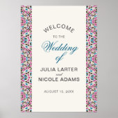 Marokkaanse lattice geometrische mandala bruiloft poster (Voorkant)