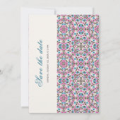 Marokkaanse lattice geometrische mandala bruiloft save the date (Achterkant)