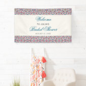 Marokkaanse lattice geometrische mandala bruiloft spandoek (Insitu)