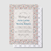 Marokkaanse lattice geometrische mandala bruiloft vellum uitnodigingen (Offset (Uitnodiging))