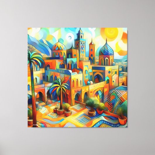 Marokkaanse magie in de kunst: Aousserd Canvas Afdruk (Voorkant)