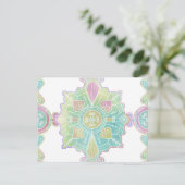 Marokkaanse Mandala Pattern Rainbow Waterverf Briefkaart (Staand voorkant)