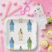 Marokkaanse mannen in Djellaba Motif Papieren Bordje (Feest)