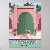 Marokkaanse marrakech-reisposter poster (Voorkant)