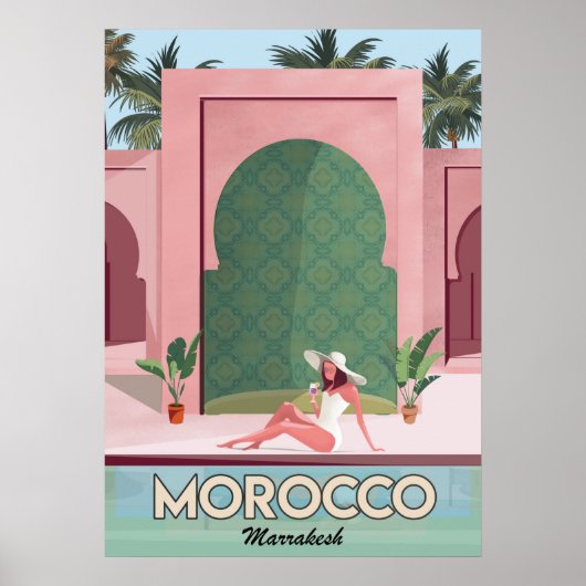 Marokkaanse marrakech-reisposter poster (Voorkant)