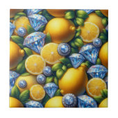 Marokkaanse mediterrane citroenen en diamanten tegeltje (Voorkant)