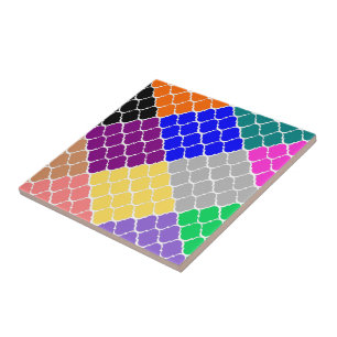 Marokkaanse meerkleurige keramische Tegel Tegeltje