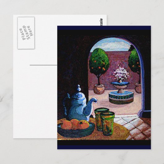 Marokkaanse mintthee briefkaart (Voorkant / Achterkant)