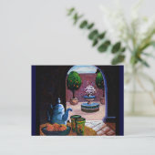 Marokkaanse mintthee briefkaart (Staand voorkant)