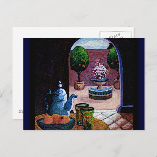 Marokkaanse mintthee briefkaart (Voorkant / Achterkant)