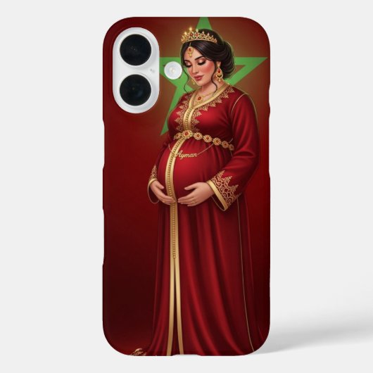 Marokkaanse moeder verwacht gepersonaliseerde tele Case-Mate iPhone case (Achterkant)