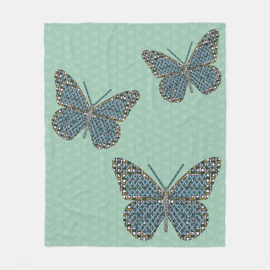 Marokkaanse monarch Fleece Blanket Deken (Voorkant)