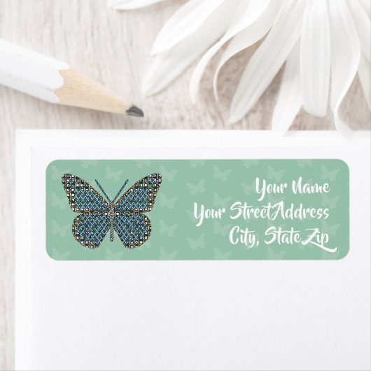 Marokkaanse monarch retour adres label (Insitu)