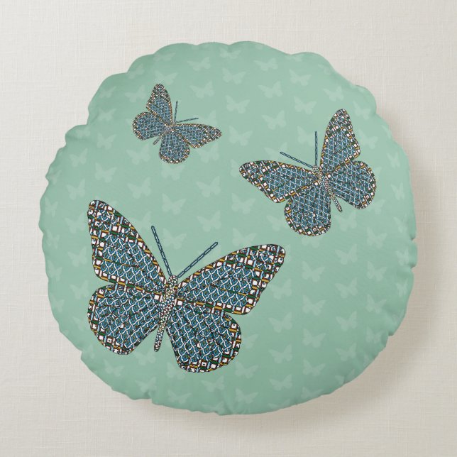 Marokkaanse Monarch Round Pillow Rond Kussen (Voorkant)