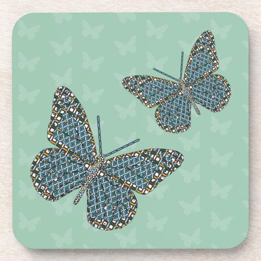 Marokkaanse Monarch Square Coaster Bier Onderzetter (Voorkant)
